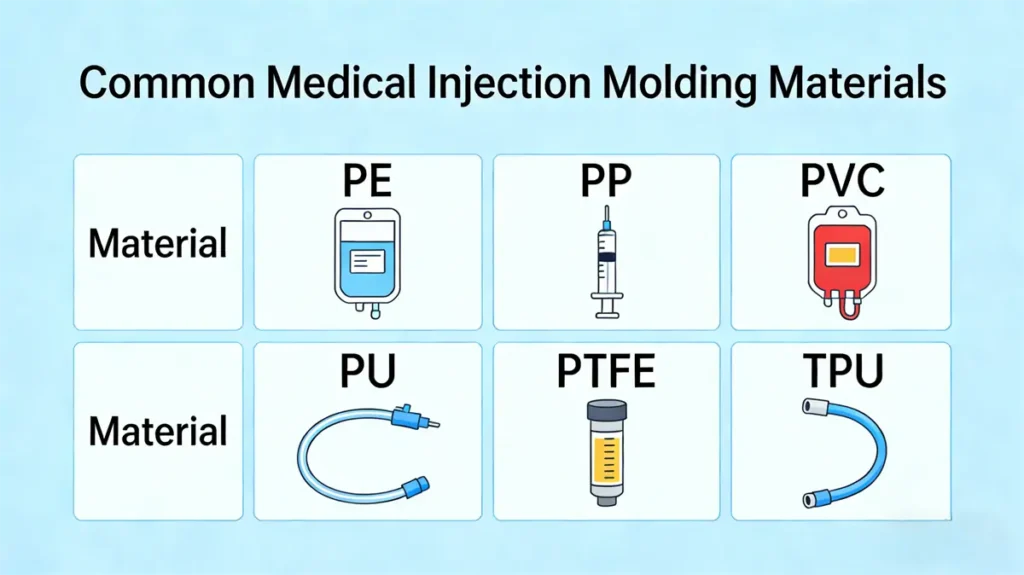 Common Materials for Medical Injection Moulding