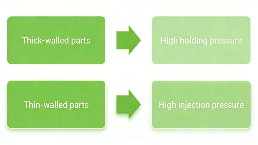 Injection molding wall thickness