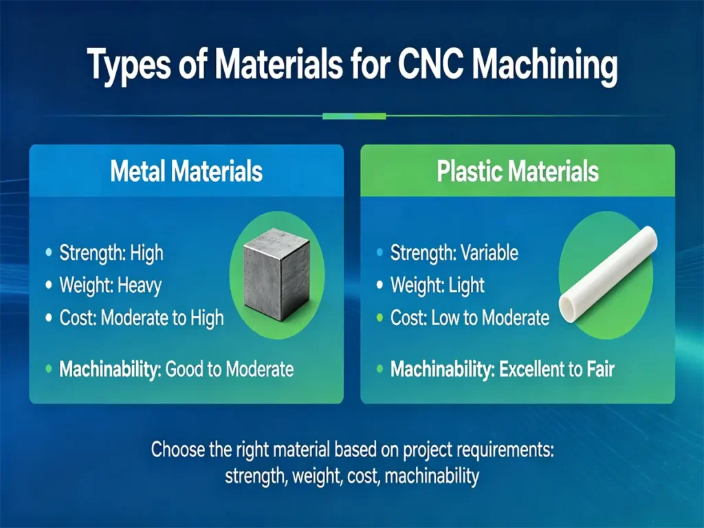 Types of Materials for CNC Machining